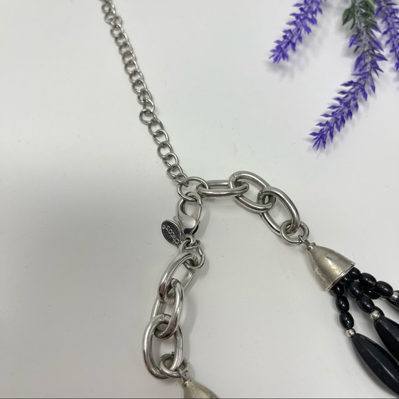 Chicos Black Multi Strand Beaded Statement Necklace - Picture 4 of 4